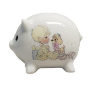 Vintage Precious Moments Christmas Mini Piggy Bank